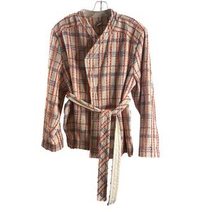 Chico's Textured Cream, Orange and Blue Jacket NWT $149